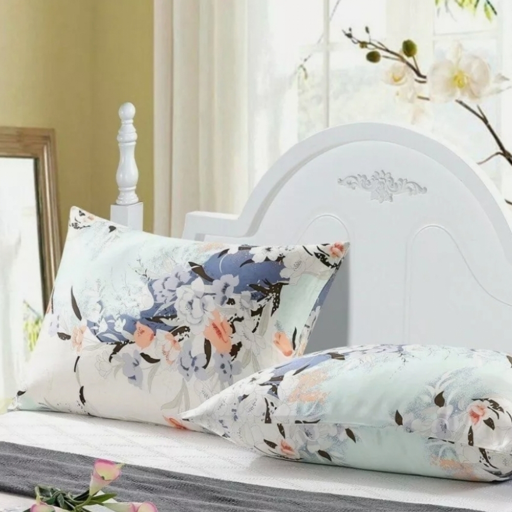 ZIMASILK 100% Natural Silk Pillowcase for Hair and Skin Health, Floral Print